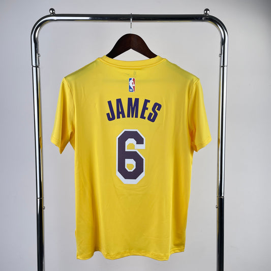 Tshirt NBA Los Angeles Lakers Dri-Fit James #6 Yellow
