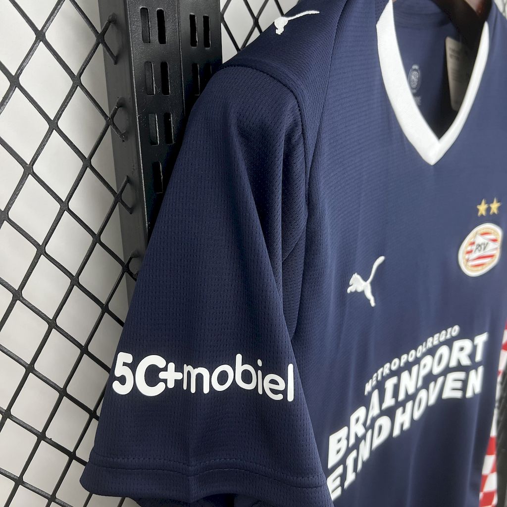 Camisola PSV Eindhoven 2025-26 Alternativa Azul Versão Adepto
