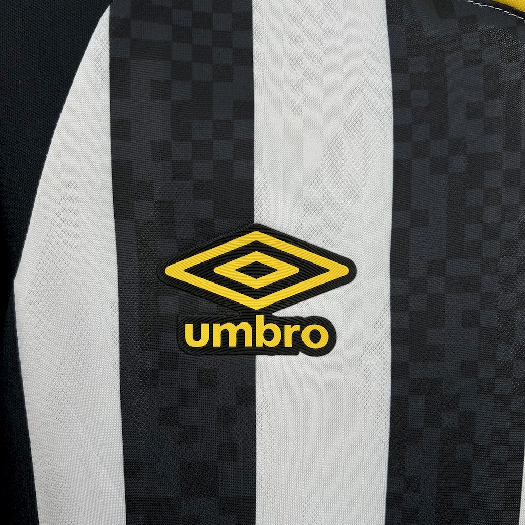 Camisola Santos FC 2025-26 Alternativa Preta/Branca Versão Adepto