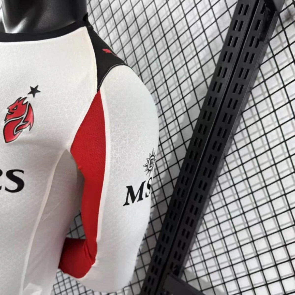 Camisola Manga Comprida Ac Milan 2025-26 Alternativa Branca Versão Jogador