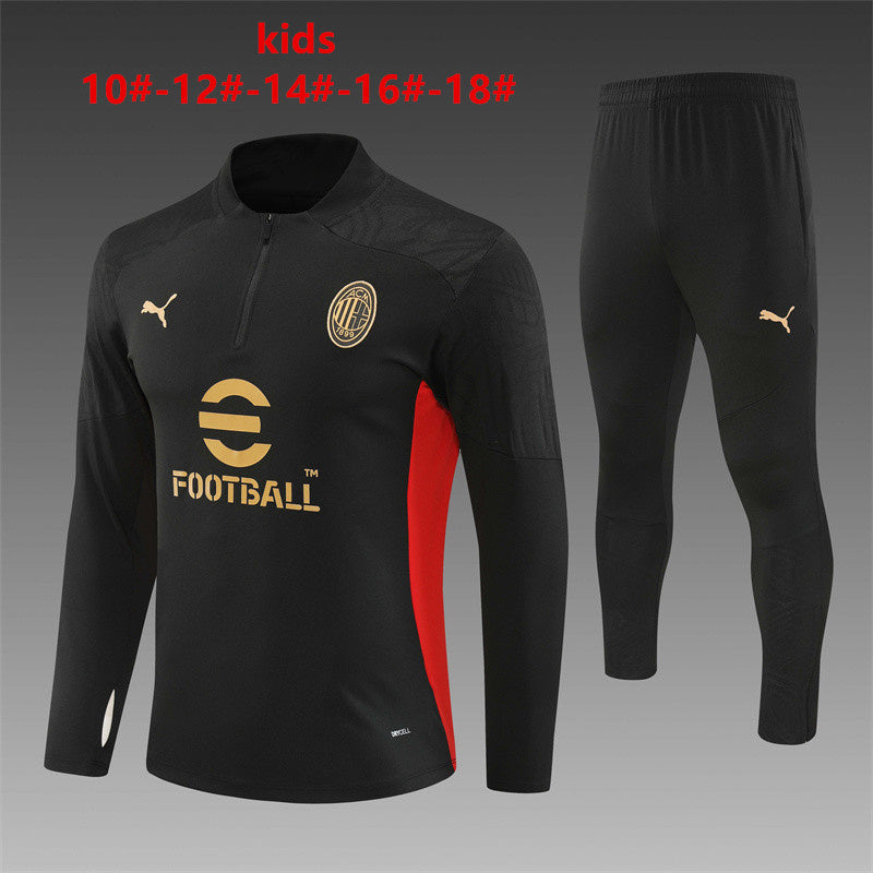 Fato Treino Criança AC Milan 2024-25 - Camisola com Fecho