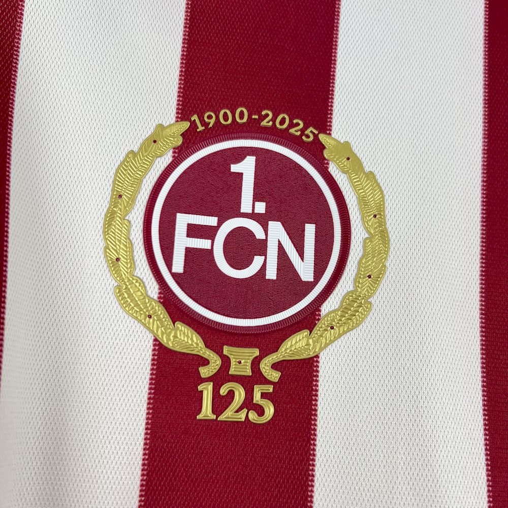 Camisola 1.FC Nuremberg 2025-26 Edição Especial 125º Aniversário Versão Adepto
