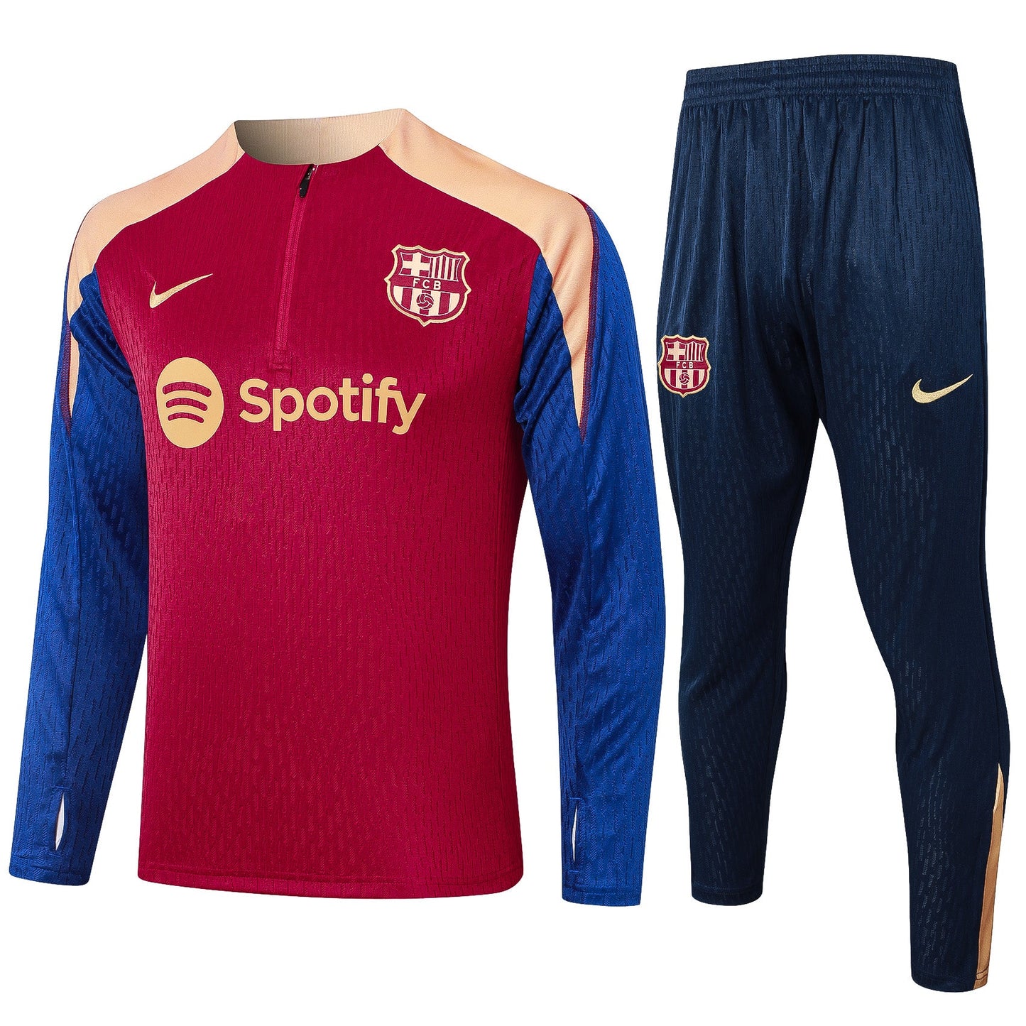 Fato de Treino FC Barcelona 2024-25 - Camisola com Fecho