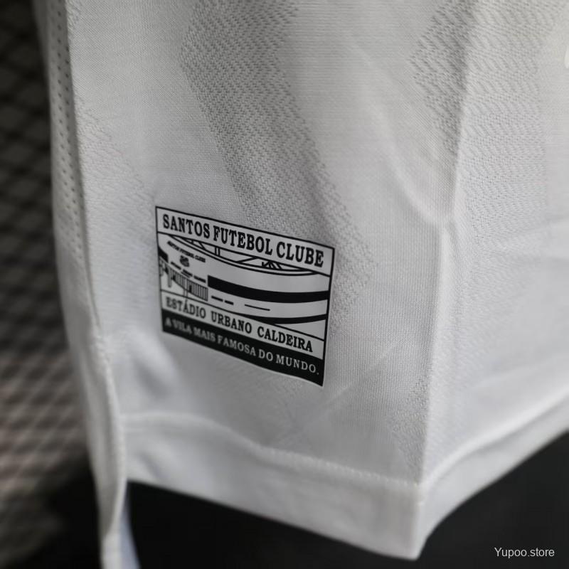 Camisola Santos FC 2025-26 Principal Versão Jogador Todos Patrocinadores