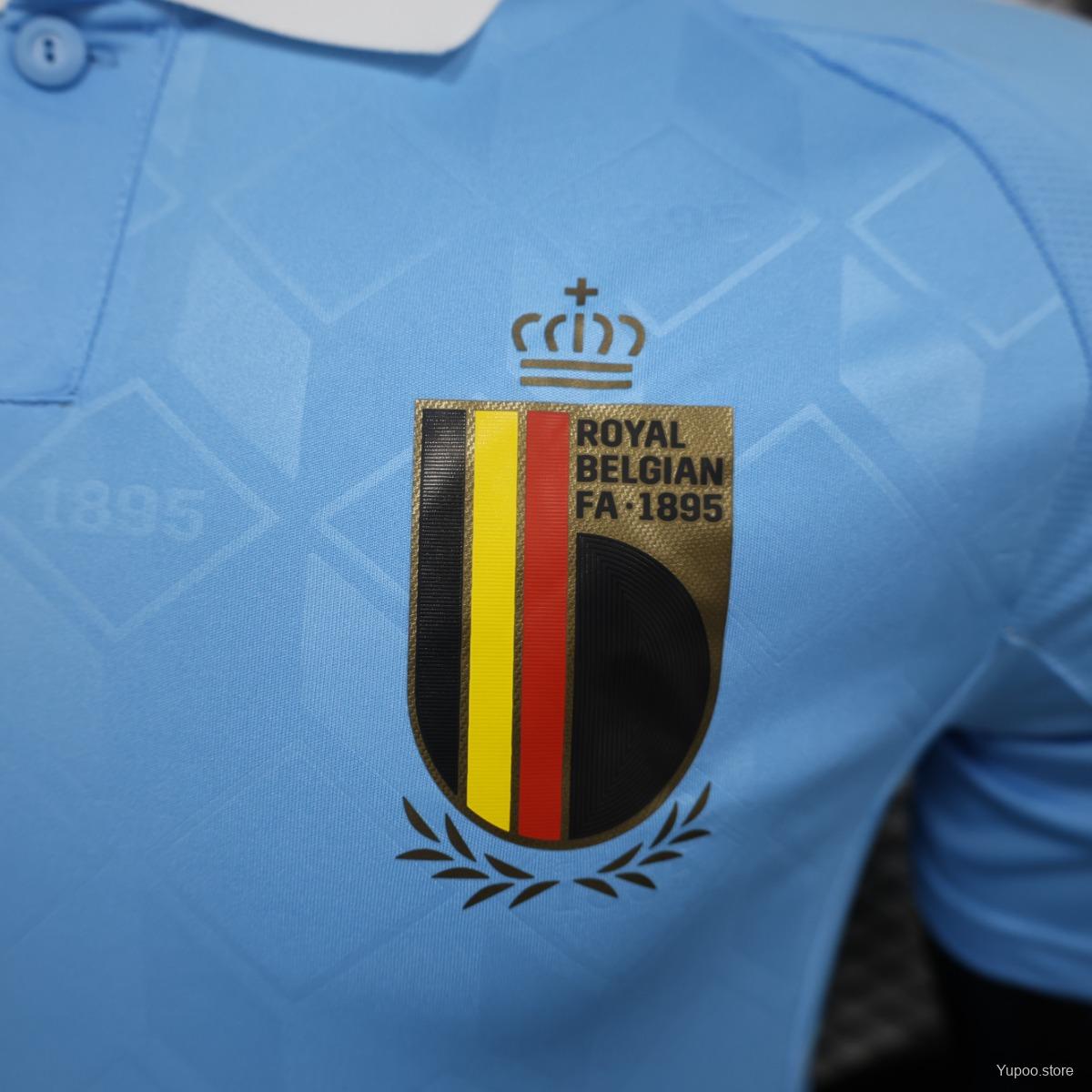 Camisola Belgica 2024 Alternativa Azul Versão Jogador
