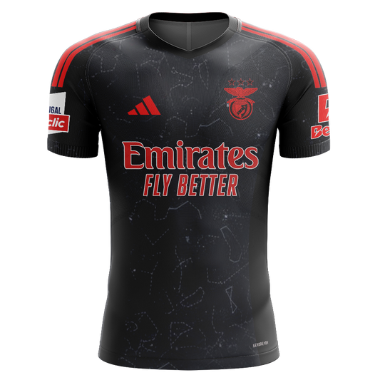 Camisola SLB 2024-25 Alternativa Preta Versão Adepto SCHJELDERUP #21