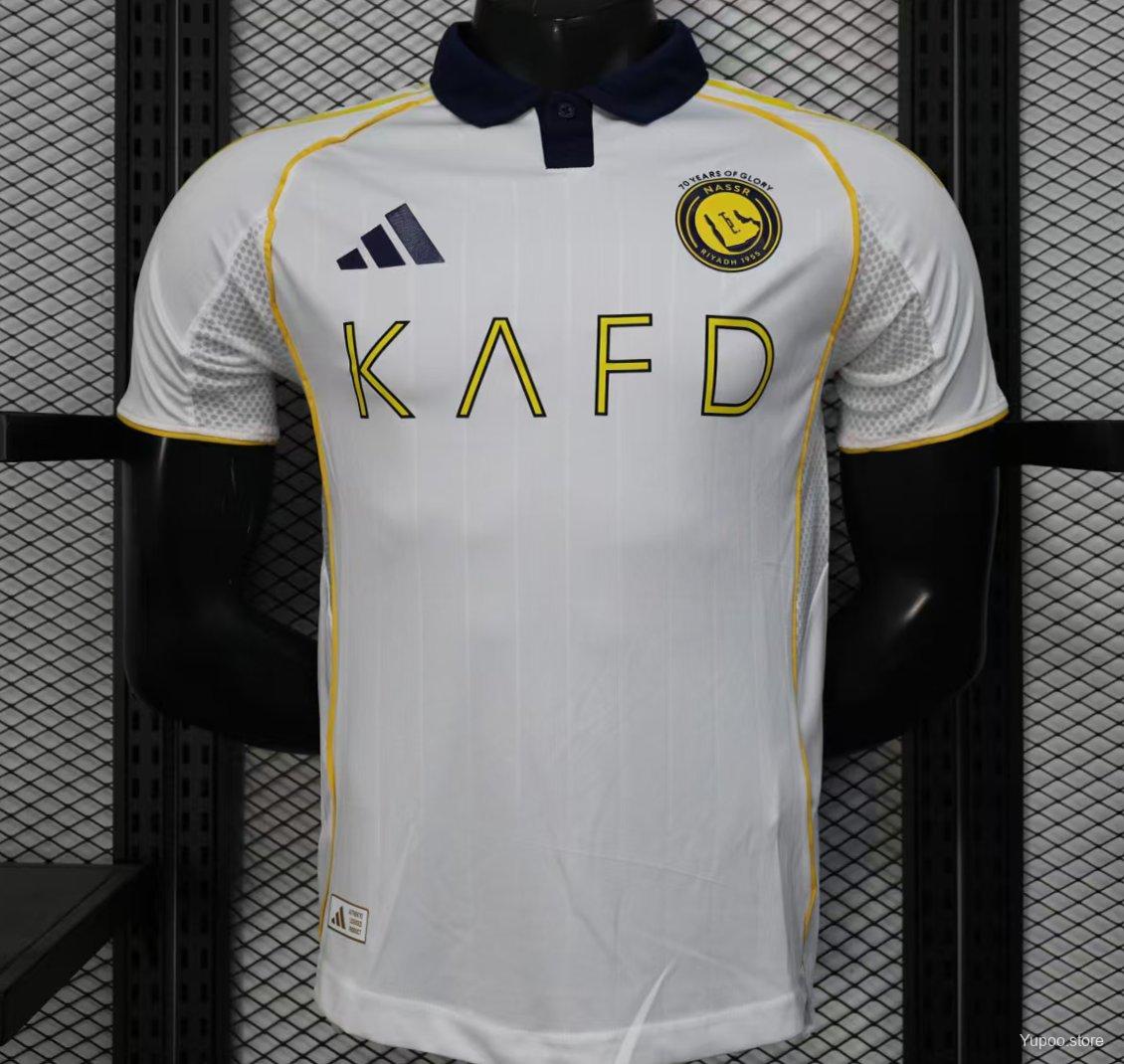 Camisola Al-Nassr 2025-26 Alternativa Branca Versão Jogador