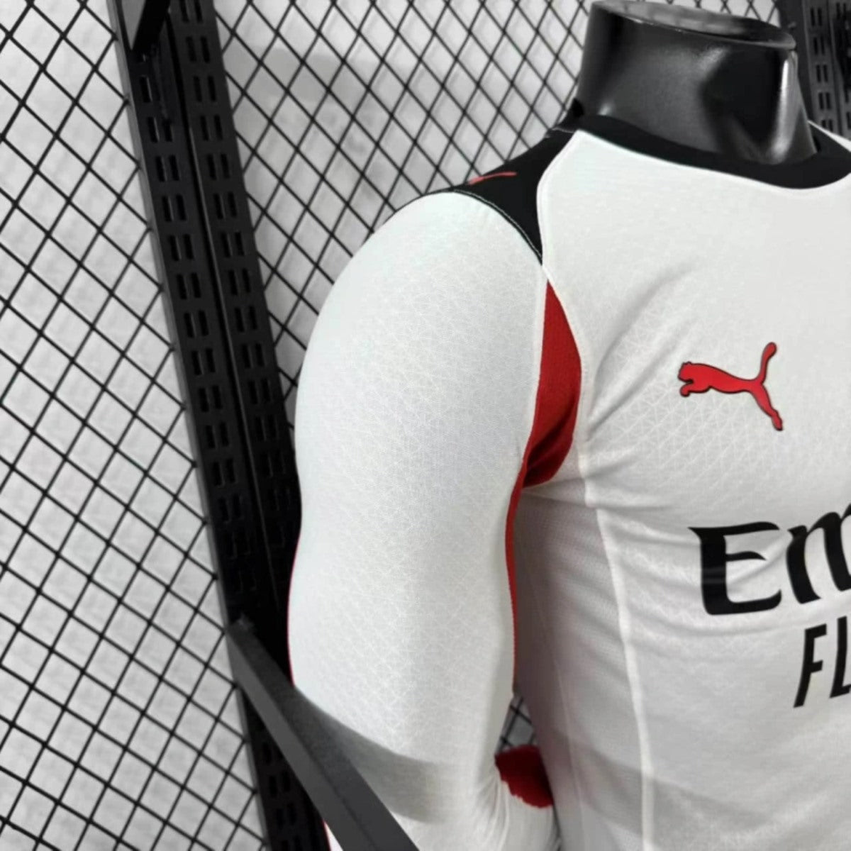 Camisola Manga Comprida Ac Milan 2025-26 Alternativa Branca Versão Jogador
