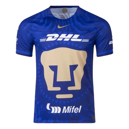 Camisola UNAM Pumas 2025-26 Alternativa Azul Versão Adepto