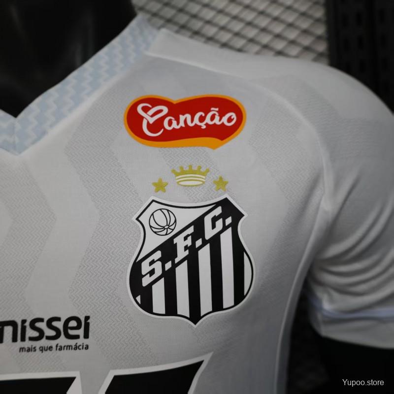 Camisola Santos FC 2025-26 Principal Versão Jogador Todos Patrocinadores