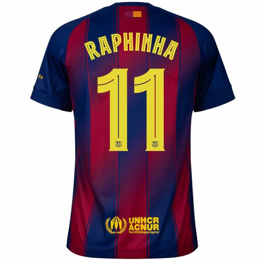 Camisola FC Barcelona 2025-26 Principal UCL Versão Adepto RAPHINHA #11