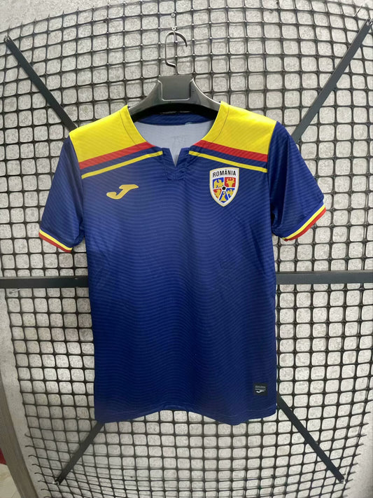 Camisola Romenia 2025 Alternativa Azul Versão Adepto