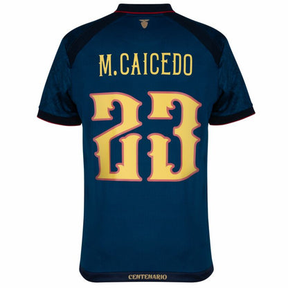 Camisola Equador 2025 Alternativa Azul Versão Adepto M. CAICEDO #23