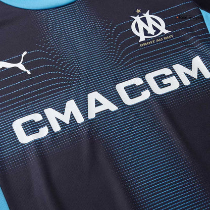 Camisola Olympique Marselha 2025-26 Alternativa Azul Versão Adepto