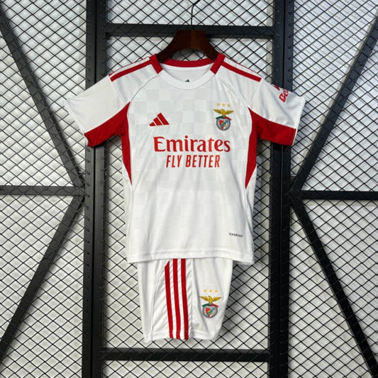 Kit Criança SLB 2025-26 Alternativo Branco (Entrega Imediata)