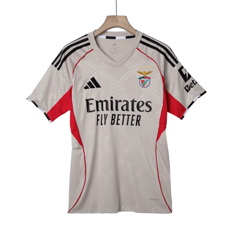 Camisola SLB 2025-26 Alternativa Beje Versão Adepto