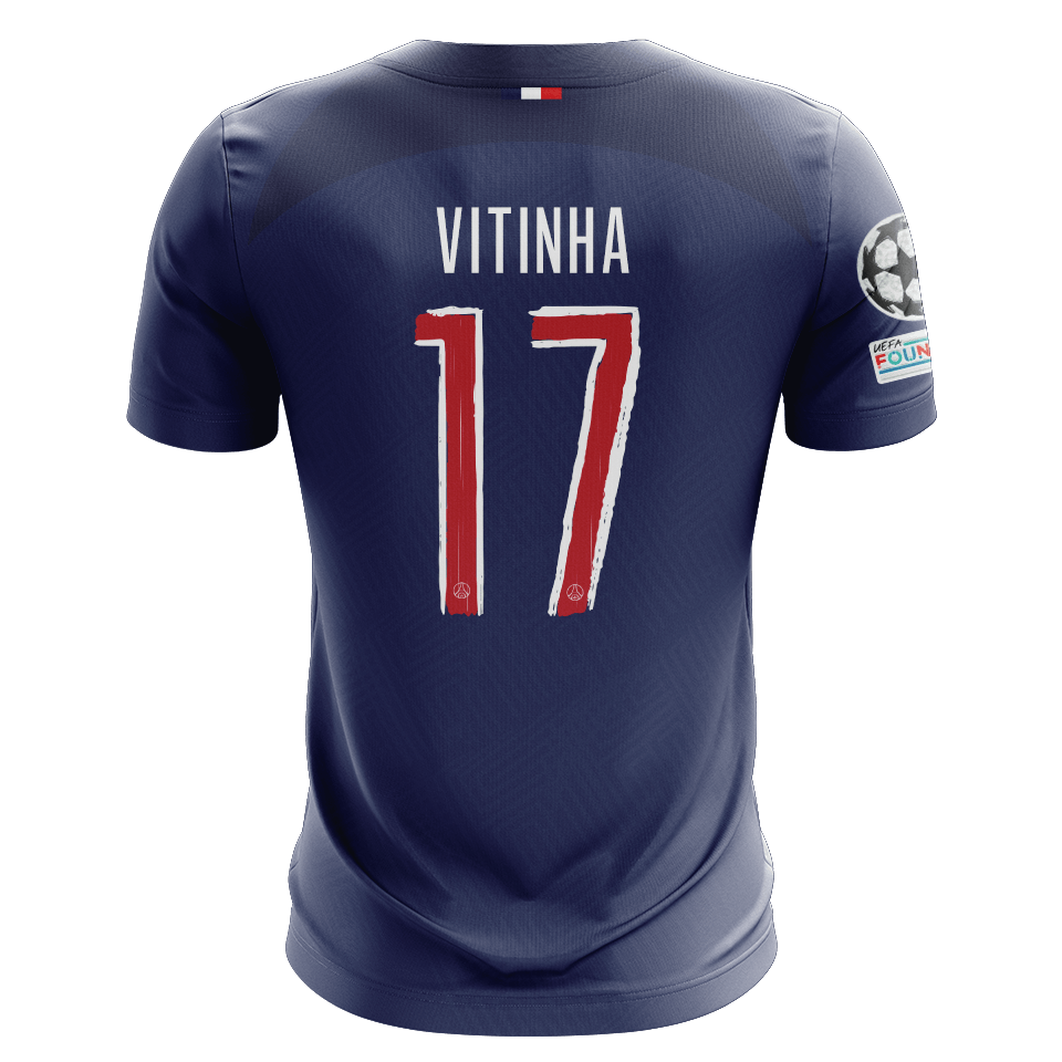 Camisola FC Paris Saint-Germain 2024-25 Principal UCL Versão Adepto VITINHA #17