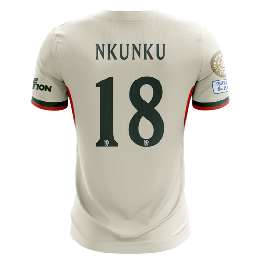 Camisola CHE 2025-26 Alternativa Branca CWC Versão Adepto NKUNKU #18