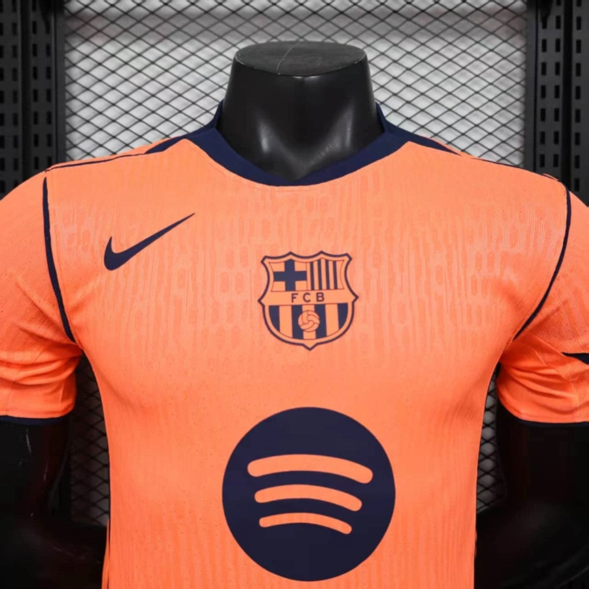 Camisola FC Barcelona 2025-26 Alternativa Laranja Versão Jogador