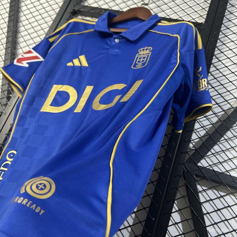 Camisola Real Oviedo 2025-26 Principal Versão Adepto