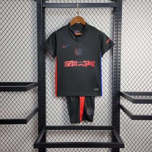 Kit Criança FC Barcelona 2025-26 Edição Travis Scott