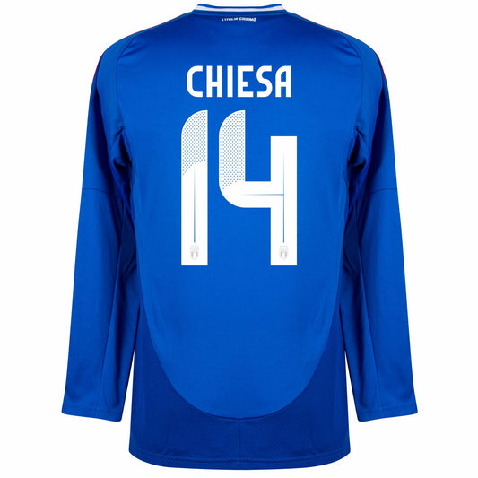 Camisola Manga Comprida Italia 2024 Principal Versão Adepto CHIESA #14