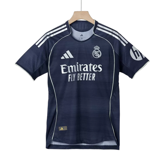Camisola Real Madrid CF 2025-26 Alternativa Azul Escura Versão Adepto