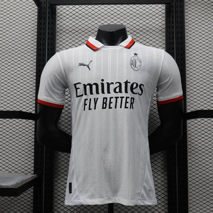 Camisola Ac Milan 2024-25 Alternativa Branca Versão Jogador