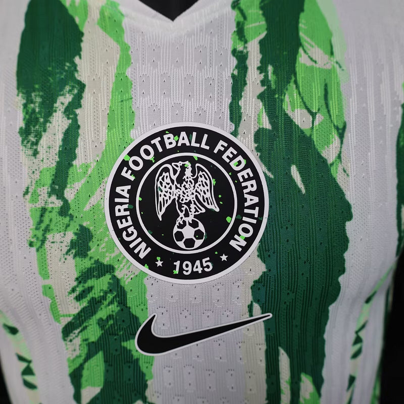 Camisola Nigeria 2025 Alternativa Branca Versão Jogador