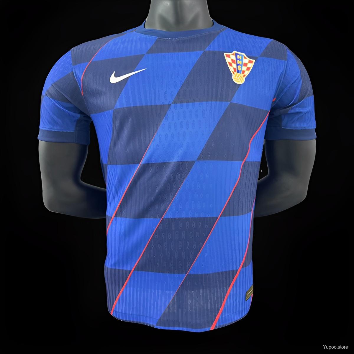 Camisola Croácia 2024 Alternativa Azul Versão Jogador
