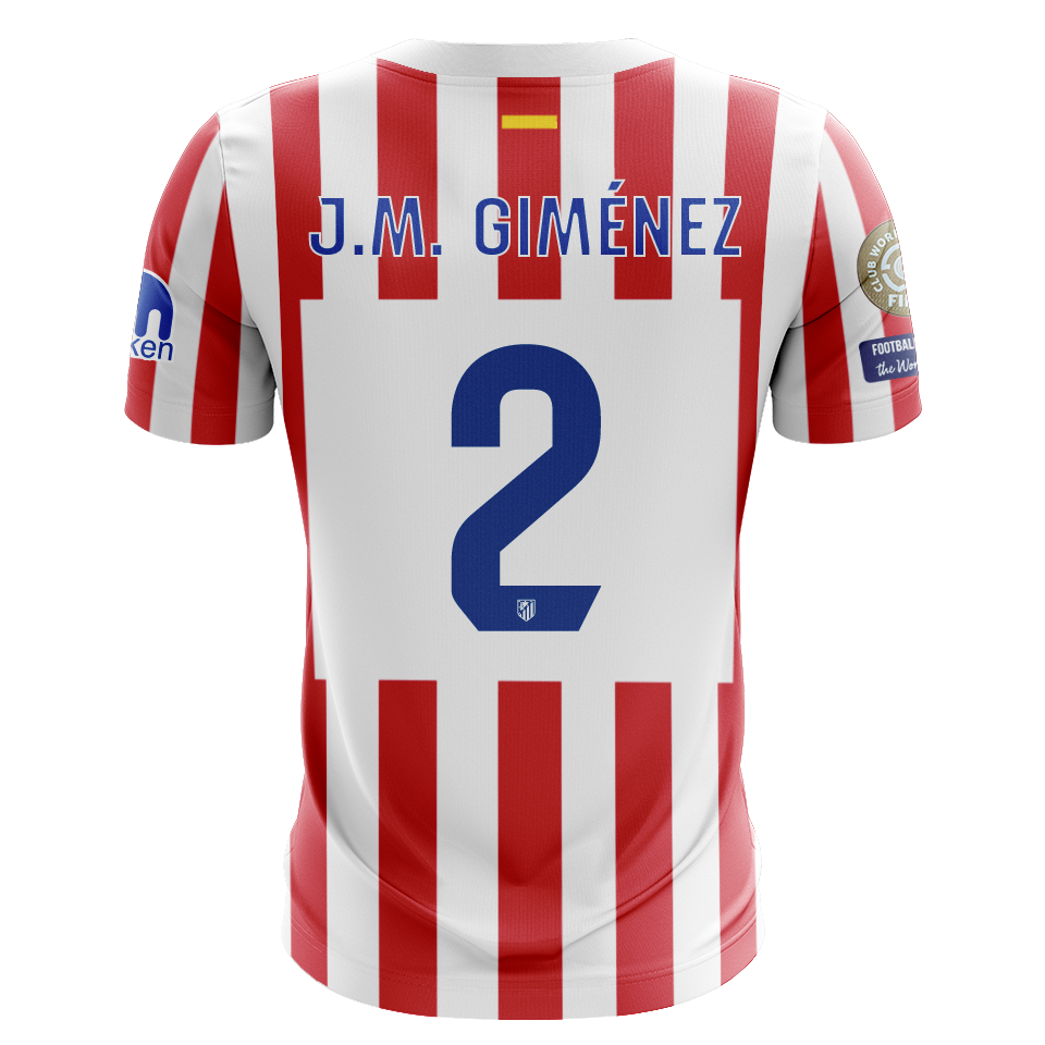 Camisola Atletico Madrid 2025-26 Principal CWC Versão Adepto J.M. GIMÉNEZ #2