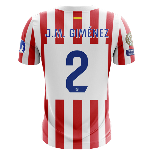 Camisola Atletico Madrid 2025-26 Principal CWC Versão Adepto J.M. GIMÉNEZ #2