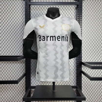 Camisola Bayer 04 Leverkusen 2024-25 Alternativa Branca Versão Jogador