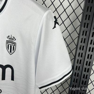 Camisola AS Monaco 2025-26 Alternativa Branca Versão Adepto