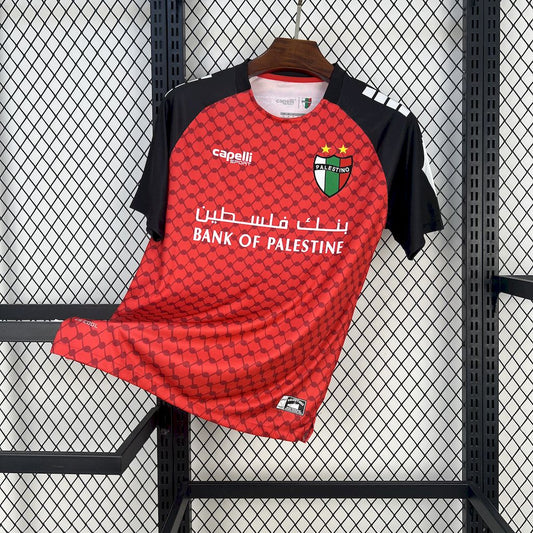 Camisola CD Palestino 2025-26 Alternativa Vermelha Versão Adepto