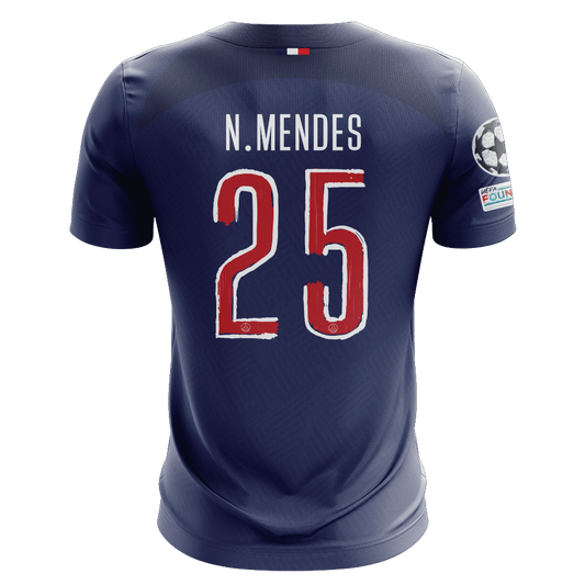 Camisola FC Paris Saint-Germain 2024-25 Principal UCL Versão Adepto N. MENDES #25