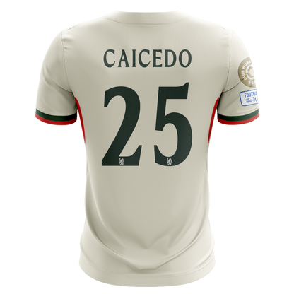 Camisola CHE 2025-26 Alternativa Branca CWC Versão Adepto CAICEDO #25
