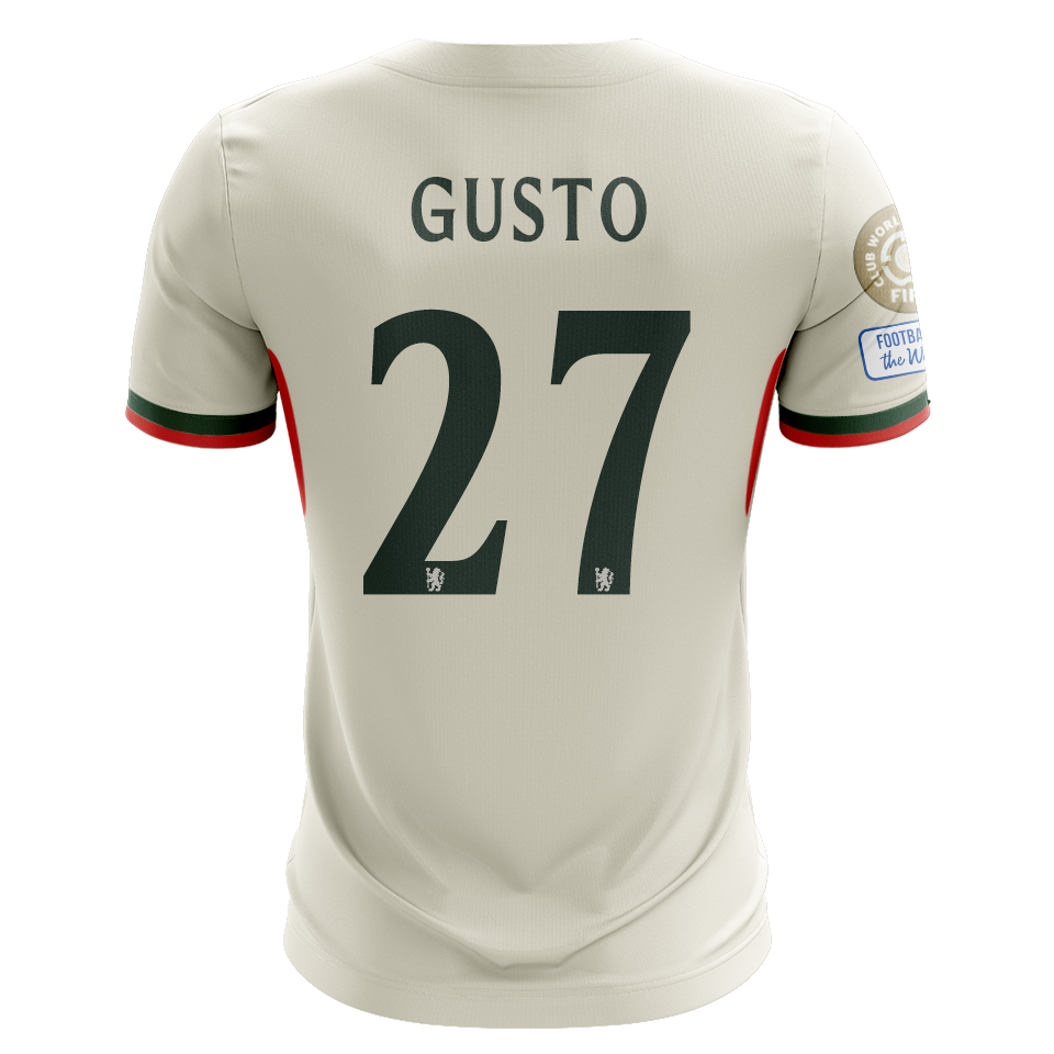 Camisola CHE 2025-26 Alternativa Branca CWC Versão Adepto GUSTO #27