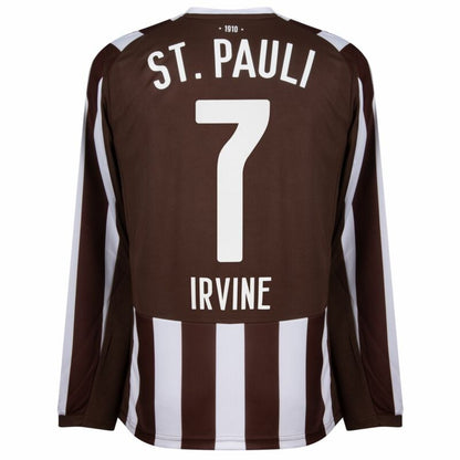 Camisola Manga Comprida FC St. Pauli 2025-26 Principal Versão Adepto IRVINE #7