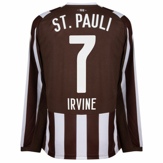 Camisola Manga Comprida FC St. Pauli 2025-26 Principal Versão Adepto IRVINE #7