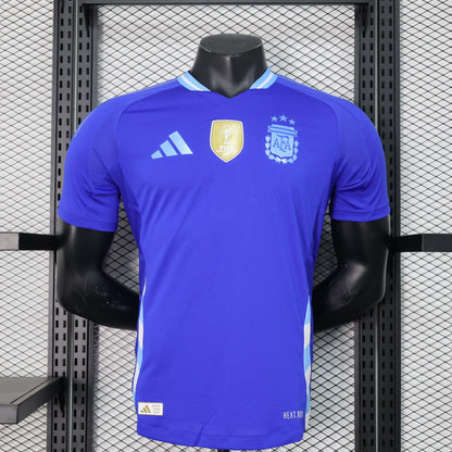 Camisola Argentina 2024 Alternativa Azul Versão Jogador