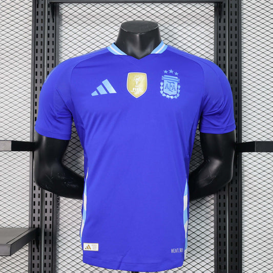 Camisola Argentina 2024 Alternativa Azul Versão Jogador