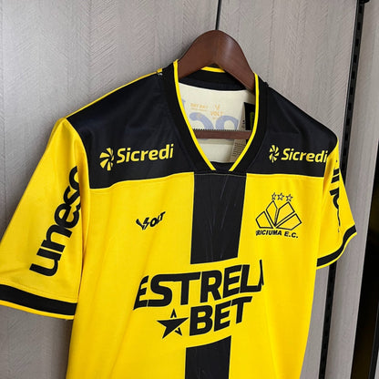 Camisola Criciuma EC  2025-26 Alternativa Amarela Versão Adepto