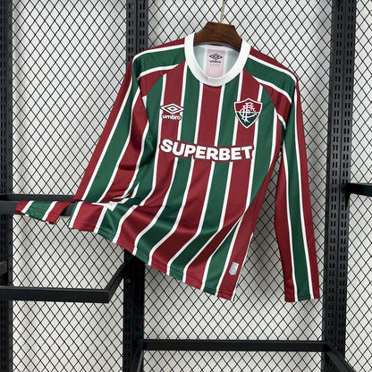 Camisola Manga Comprida Fluminense FC 2025-26 Principal Versão Adepto