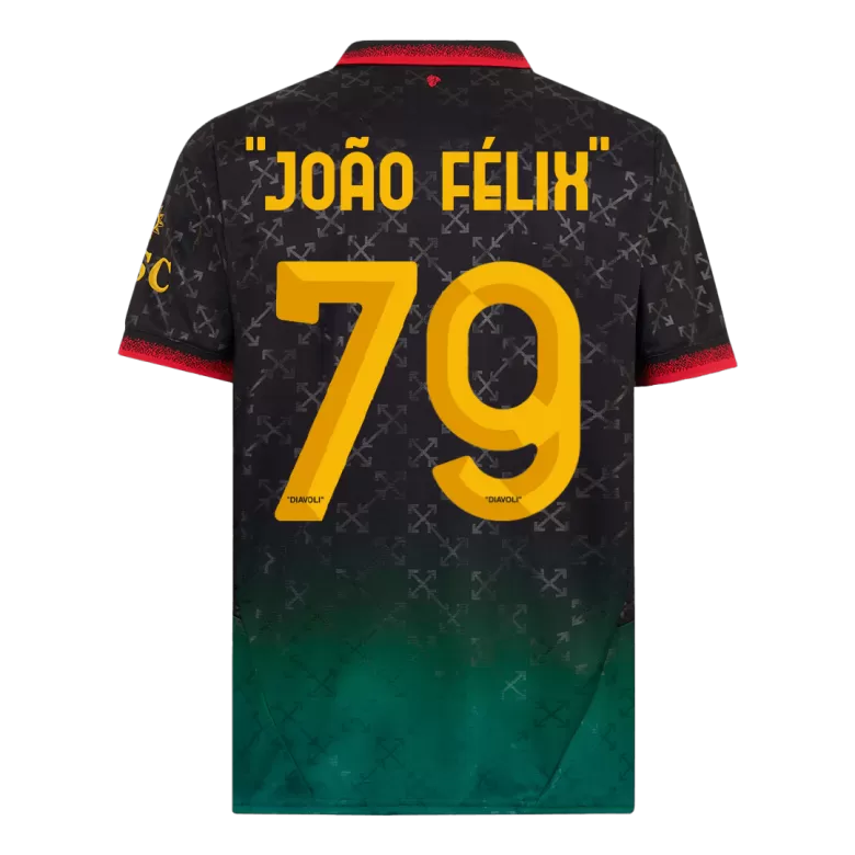 Camisola Ac Milan 2024-25 Alternativa Preta/Verde Versão Adepto "JOÃO FÉLIX" #79