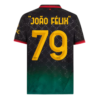 Camisola Ac Milan 2024-25 Alternativa Preta/Verde Versão Adepto "JOÃO FÉLIX" #79