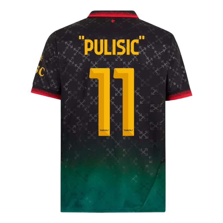 Camisola Ac Milan 2024-25 Alternativa Preta/Verde Versão Adepto "PULISIC" #11
