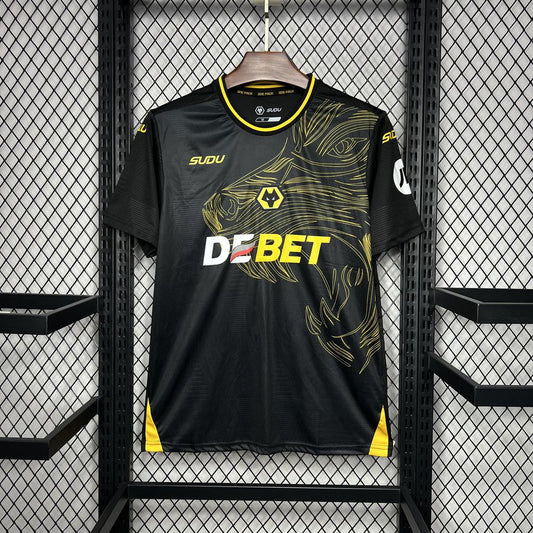Camisola WOL 2024-25 Alternativa Preta Versão Adepto