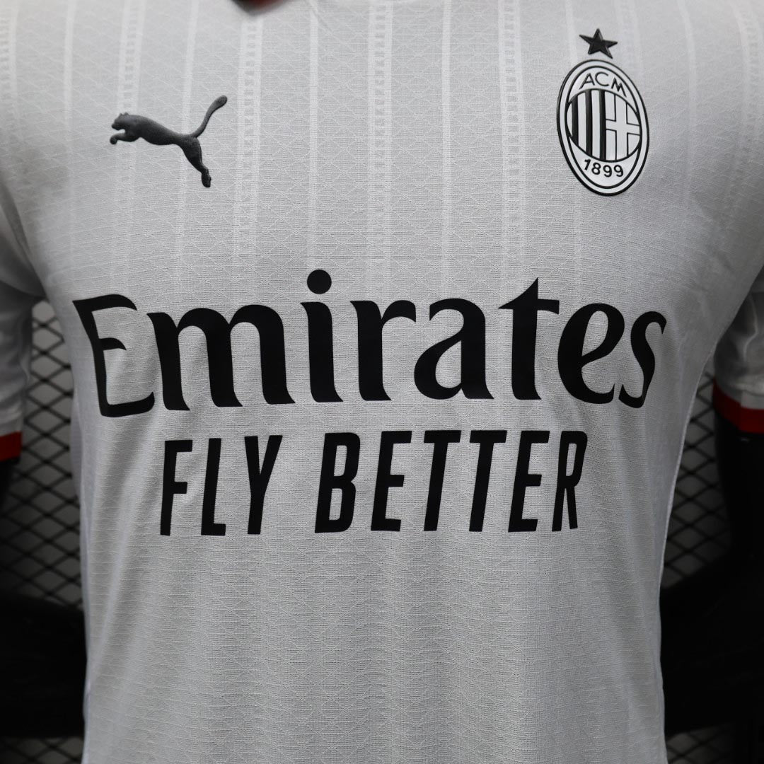 Camisola Ac Milan 2024-25 Alternativa Branca Versão Jogador
