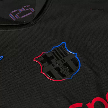 Camisola FC Barcelona 2024-25 Alternativa Preta UCL Versão Adepto RAPHINHA #11
